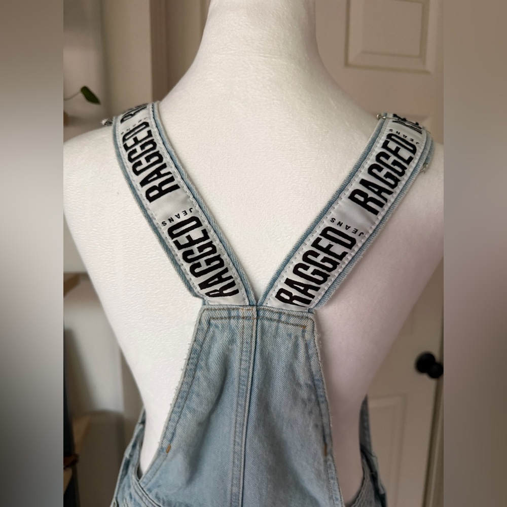 Y2K The Ragged Priest women’s Light Blue Denim overalls sz S - Picture 8 of 11